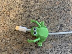 Frog Charging Cord Clinger 3D Printer Model