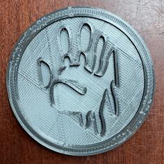 Touched Wet Paint De-Merit Badge 3D Printer Model