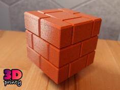 Print-in-Place Twisty Puzzle Box – Brick Block 3D Printer Model