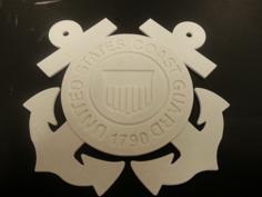 US Coast Guard Coaster And Keychain 3D Printer Model