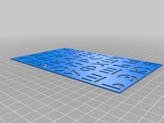 Russian Alphabet Stencil 3D Printer Model