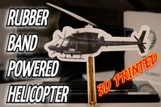 3D Printed Rubber Band Powered Helicopter 3D Printer Model