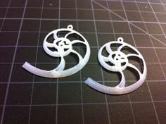 P Earring #2 Nautilus Section 3D Printer Model