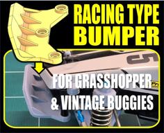 Racing Type Bumper For Tamiya Grasshopper / Hornet / Frog / WildOne And Many Other Vintage 2WD Buggies 3D Printer Model