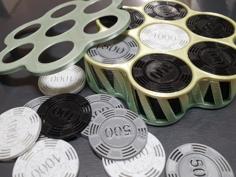 Poker Chip Set (Chip, Case) 3D Printer Model