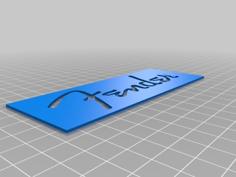 Fender Logo Stencil 3D Printer Model