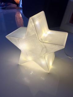 Christmas Star – For Fairy Lights Or LED Candle 3D Printer Model