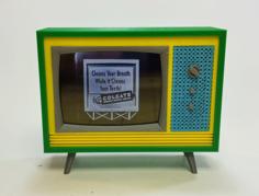 Working Miniature Television 3D Printer Model