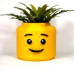 Lego Head Planter 3D Printer Model