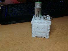 Thwomp USB Stick / SD Card Holder 3D Printer Model