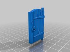 Dungeonsticks Stone Dungeon Door Compatible Wood Gran Door Remix Of Remixes 3D Printer Model