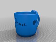 Jenn Tumbler Handle With Hearts 3D Printer Model