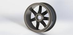 1:8th Scale Nitro Car Wheel 3D Printer Model