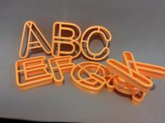 ALPHABET LETTERS COOKIE CUTTERS 3D Printer Model