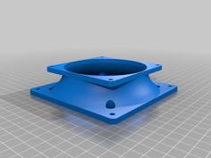 92 To 120 Fan Adapter. 3D Printer Model