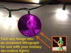 Ornament Customizable Lithopane! 3D Printer Model