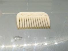 Moustache Comb 3D Printer Model