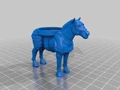 Armored Horse Mount For 28mm Miniature 3D Printer Model