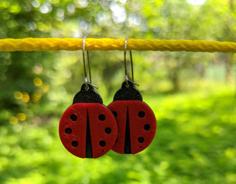 Ladybug Earrings 3D Printer Model