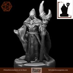 Dark Wizard 28mm Support Free 3D Printer Model