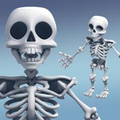 Skeleton (Snaps Together And Moveable) 3D Printer Model