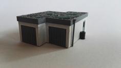 Double Garage N-Scale 3D Printer Model