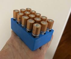 AA Battery Holder 3D Printer Model