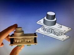 Dual Rotary Encoder For Simulator Cockpit 3D Printer Model