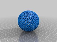 Christmas Ball Voronoi Style 3D Printer Model