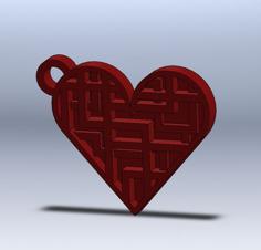 Heart Keychain 3D Printer Model