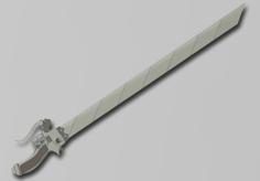 Attack On Titan Sword (With Removable Blade) 3D Printer Model