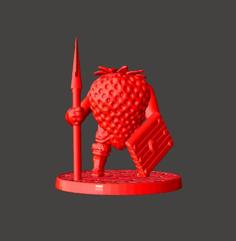 28mm Strawbarian Knight With Spear 3D Printer Model