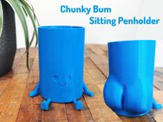 Chunky Bum Sitting Penholder 3D Printer Model