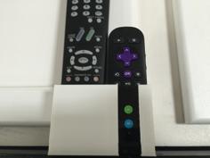 Parametric Remote Holder For Sharp TV Remote And Roku Remote. 3D Printer Model