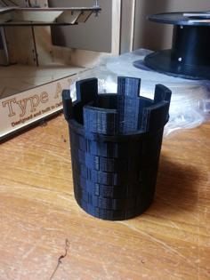 Castle Tower Flower Pot 3D Printer Model