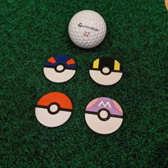 Pokeball Ball Marker/Poker Chip 3D Printer Model