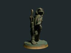 Lizardman Ranger 28mm (supportless, FDM Friendly) 3D Printer Model