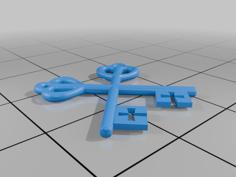 Key Pendant Twin 3D Printer Model