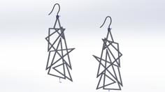 Polygon Necklace And Earrings 3D Printer Model