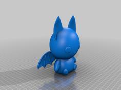 Cute Bat Lamp 3D Printer Model