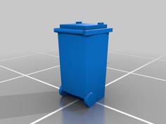 N Scale 1:160 240l Trashcan 3D Printer Model