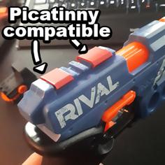 Nerf Rival Rail To Picatinny Rail Cover/adapter 3D Printer Model