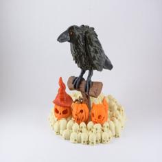 Halloween Raven Remixed For Multicolor 3D Printer Model