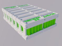 Solar PV Or EV (Electric Vehicle) 18650 Modular Battery Pack From Recycled E-waste Laptop Batteries 3D Printer Model