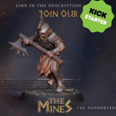 Goblin Captain With Axe Tabletop Miniature 3D Printer Model