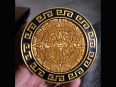 Aztec Calendar Coaster 3D Printer Model