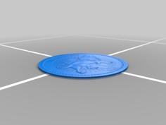 John Wick Coin (complete Both Sides) 3D Printer Model