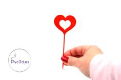 HEART CAKE TOPPER 3D Printer Model