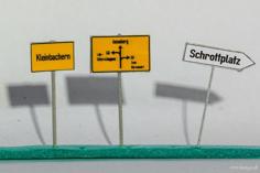 H0 Road Signs – Ortsschild/Vorwegweiser/Wegweiser 3D Printer Model