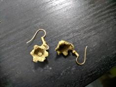 Flower Earrings 3D Printer Model